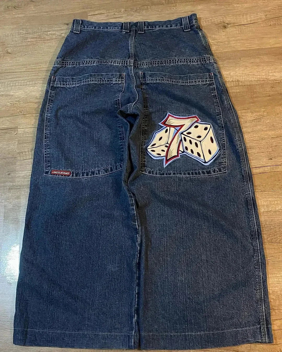 Aonga 90s Streetwear Streetwear New Y2K Jeans Harajuku Hip Hop Retro oversize Graphic Printing Baggy Jeans Denim Pants Men Women Goth Wide Trousers aonga