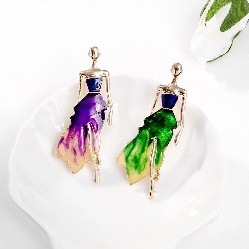 Basic Classic Style Artistic Human Alloy Enamel Women’s Brooches