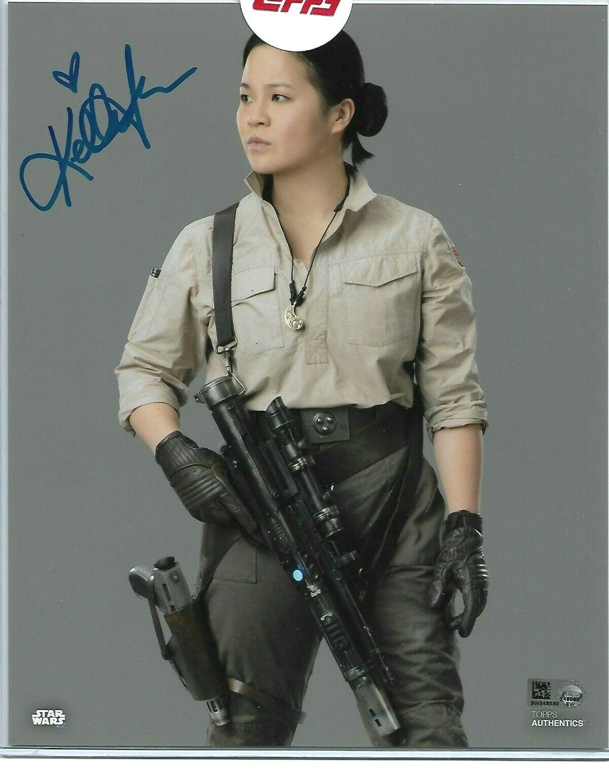 Star Wars Last Jedi KELLY MARIE TRAN Signed 8x10 Photo Poster painting Topps Authenticated