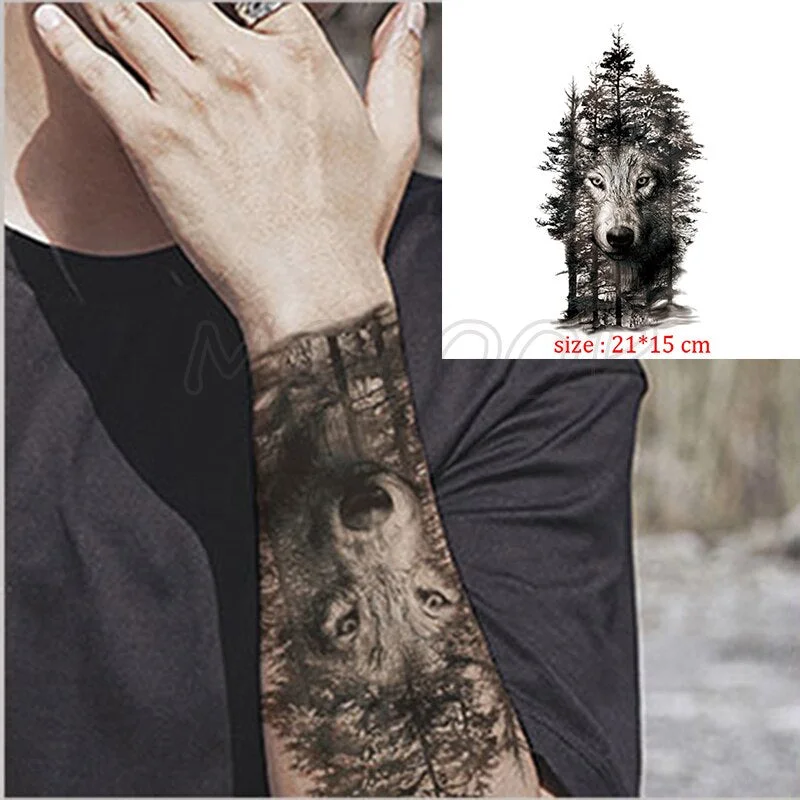 Temporary Tattoo Stickers Hands Together Peace Cross Fake Tatto Waterproof Tatoo Back Leg Arm Belly Big Size for Women Men Girl