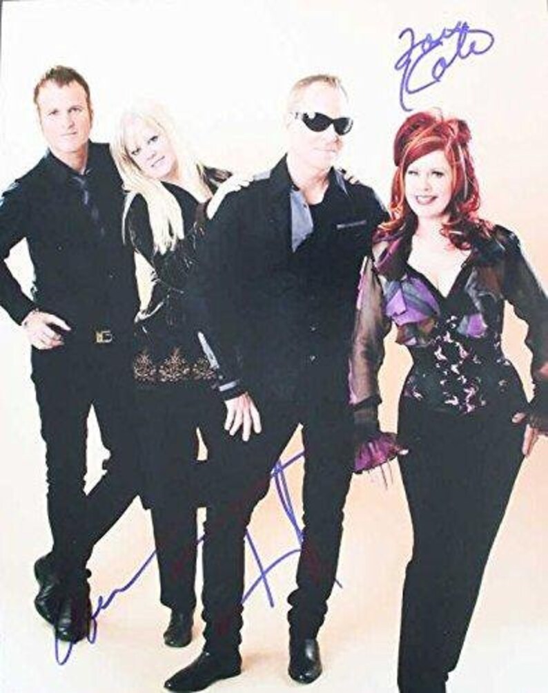 The B-52's Band Signed Autographed Glossy 11x14 Photo Poster painting - COA Matching Holograms