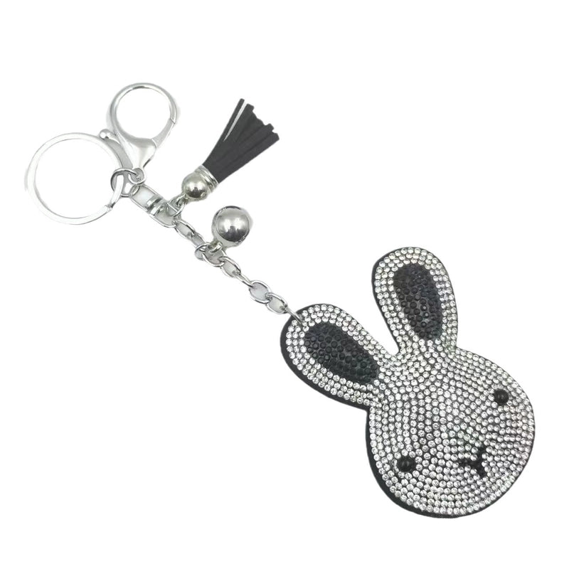 Cute Rabbit Flannel Diamond Women’s Keychain
