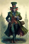 Luxury AB Velvet Diamond Painting Kit - Mad Hatter