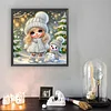 Snow Girl - Diamond Painting - Partial Special Shaped Drill(Canvas|30*30cm)