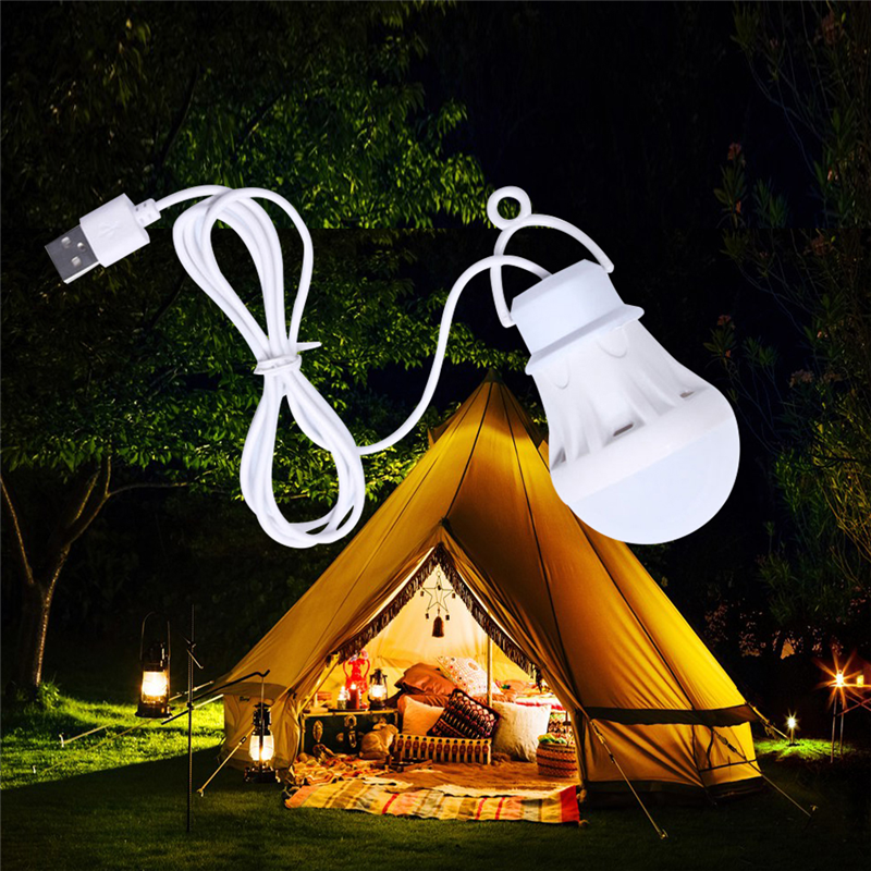 LED Lantern Portable Camping Lamp Mini Bulb 5V LED USB Power Book Light LED Reading Student Study Table Lamp Super Birght、、sdecorshop