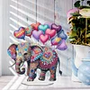 (US Only)2D Flat Print DIY Desktop Elephant Diamond Art Kits Acrylic Bedroom Table Decor