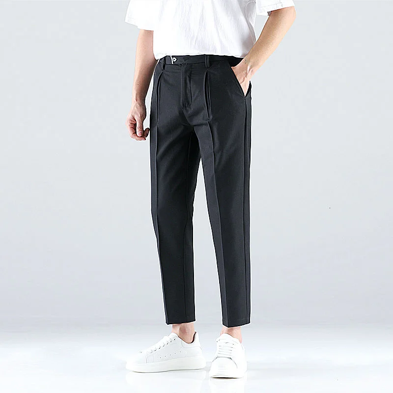 2021 Men's Trousers Simple Summer Korean And Comfortable  Nine Minutes Of Pants  College Cotton The New Listing Fashion