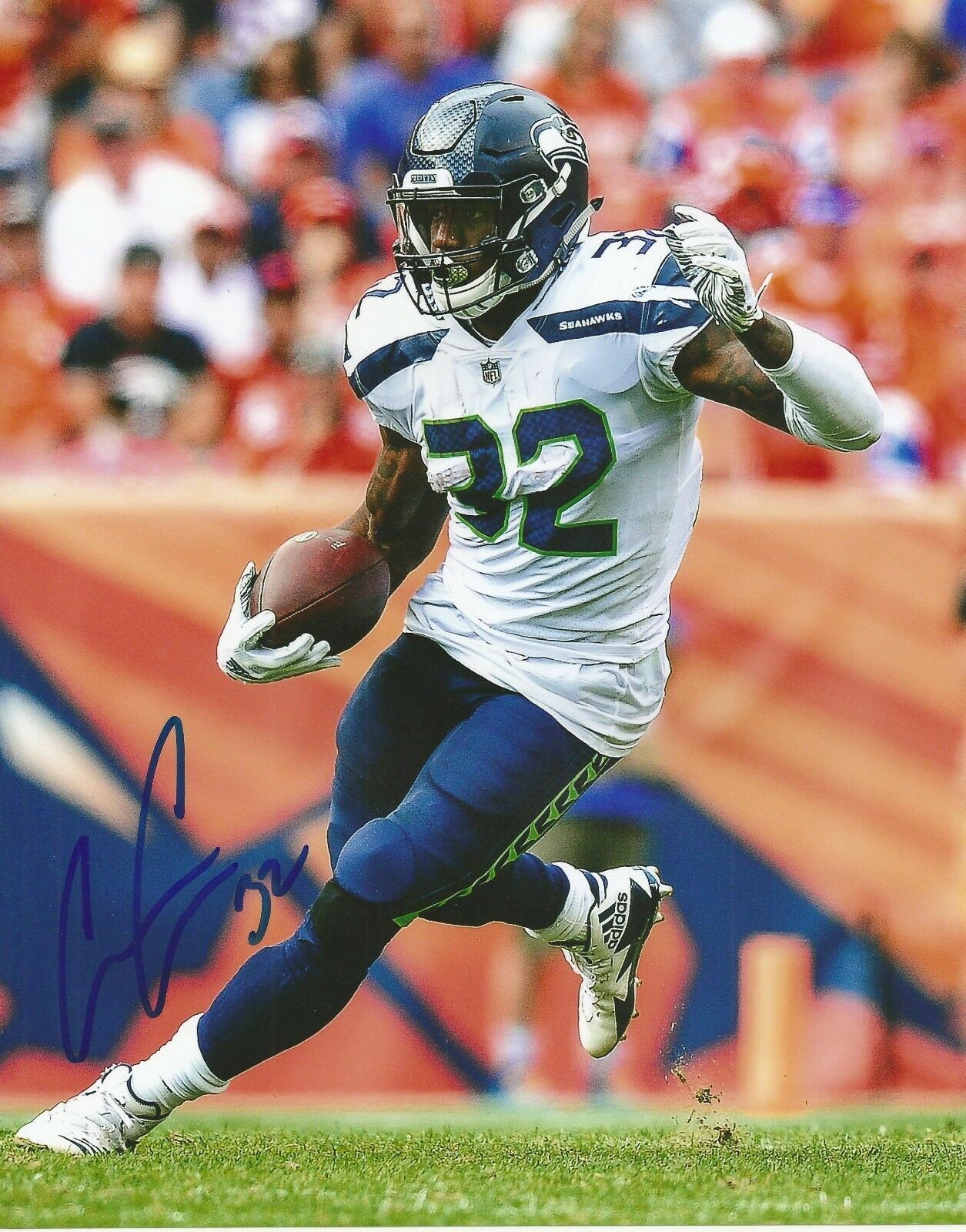 Chris Carson Autographed Signed 8x10 Photo Poster painting ( Seahawks ) REPRINT