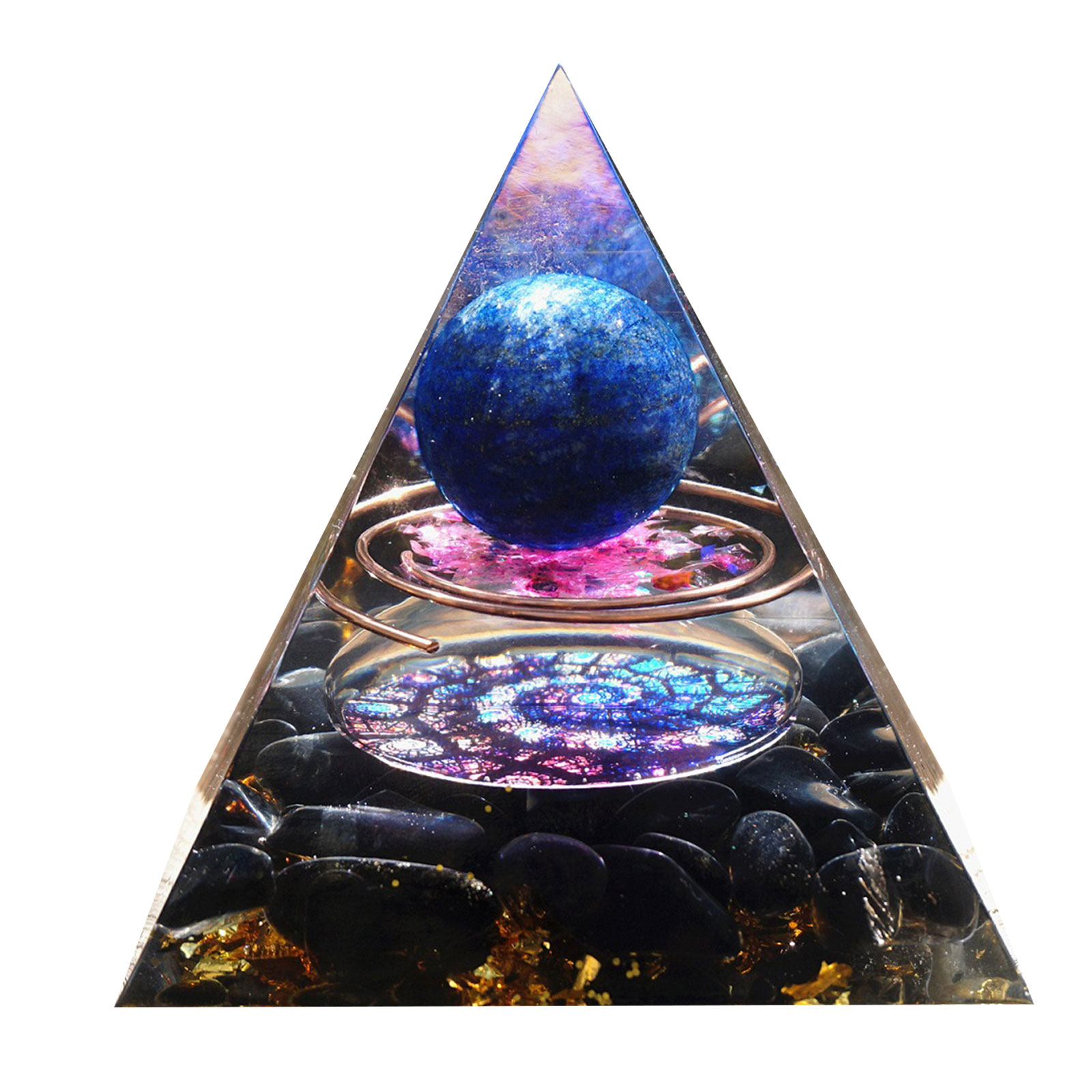 

6cm Natural Orgonite Pyramid Chakra, 501 Original