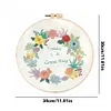 【Limited Stock Sale】Flowers-DIY Embroidery Kit with Pattern Cotton Threads Needles Hoop 30*30cm/11.8*11.8in tapestrymarket