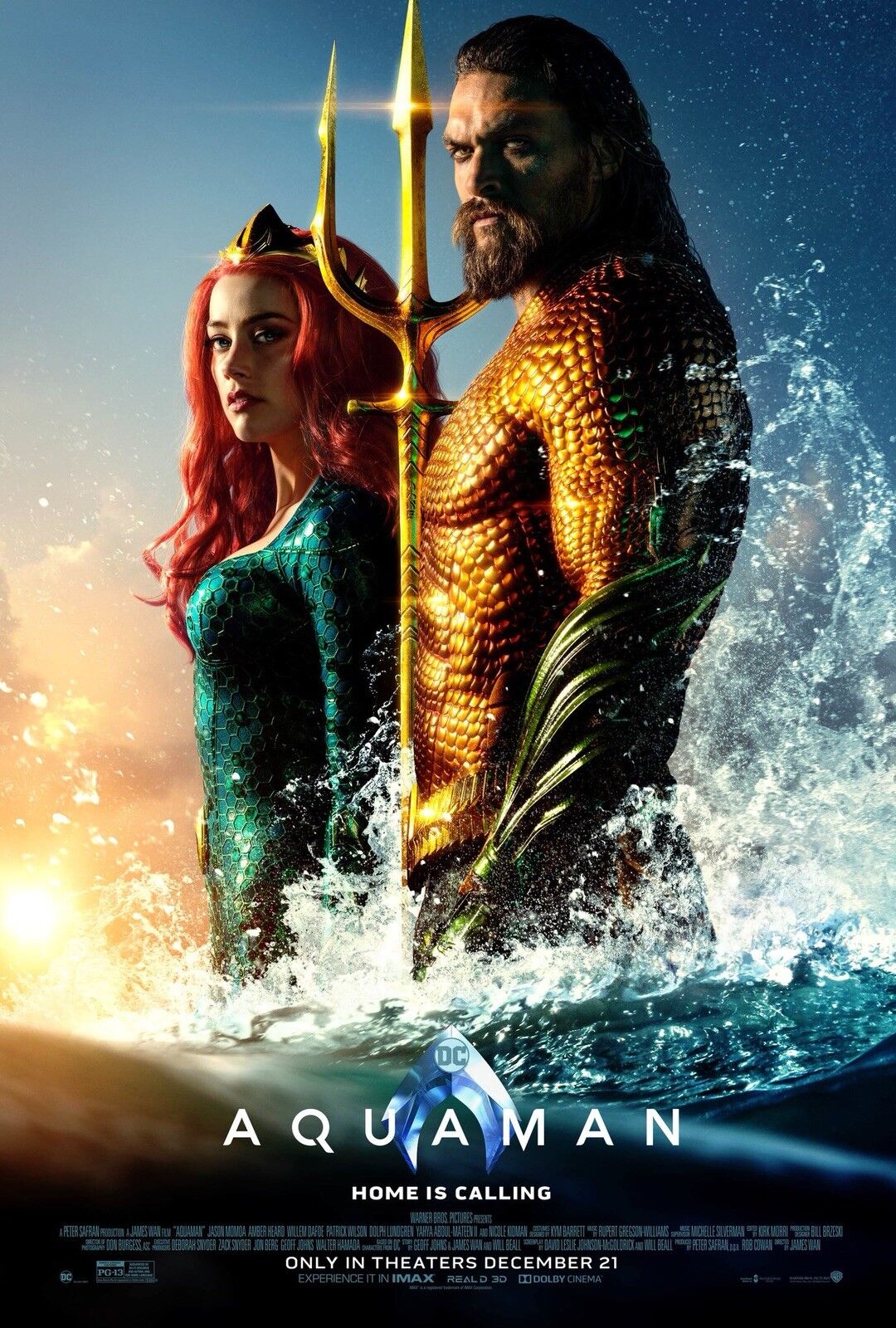 Aquaman Movie Poster 11X17 Collector’s Photo Poster painting Print Jason Mamoa DC COMICS