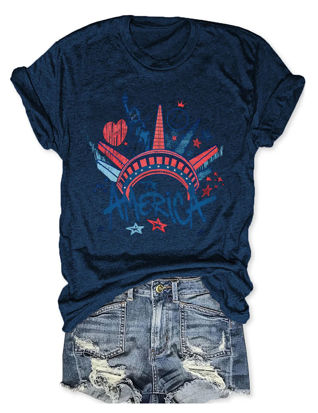 4th Of July Statue Of Liberty T-shirt