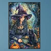 Hexe - quadratischer Bohrer Diamantmalerei - 45*65cm (gro&szlig;e Gr&ouml;&szlig;e)