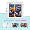 Diamond Painting-DIY Crystal Rhinestone Flag Cross Lion