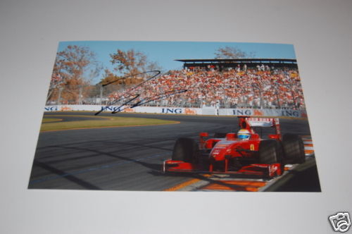 Ferrari F1 Photo Poster painting signed by Felipe Massa.