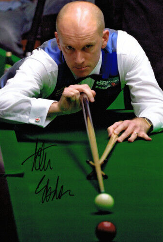 Peter Ebdon GENUINE SIGNED Crucible 12x8 Photo Poster painting AFTAL