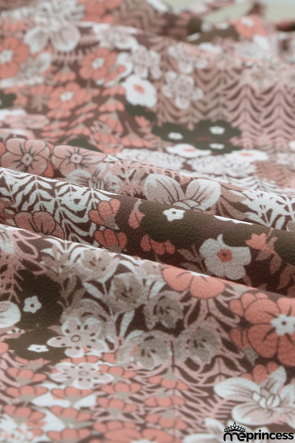 V-neck Short Sleeve Fashion Print Fantasy Fluttering Blouse