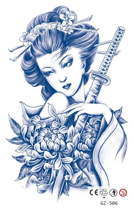 Temporary Waterproof Tattoo Stickers Talisman Get Love Disaster Elimination Juice Ink Men Women Chest Body Arm Fake Tatoo Beauty