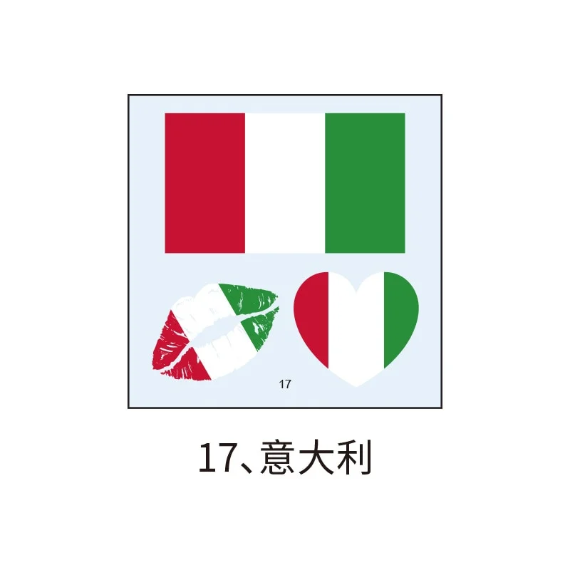 National Flag Tattoo Sticker Marathon lips patriotic Face Body Sticker Disposable Waterproof Tattoo Sticker