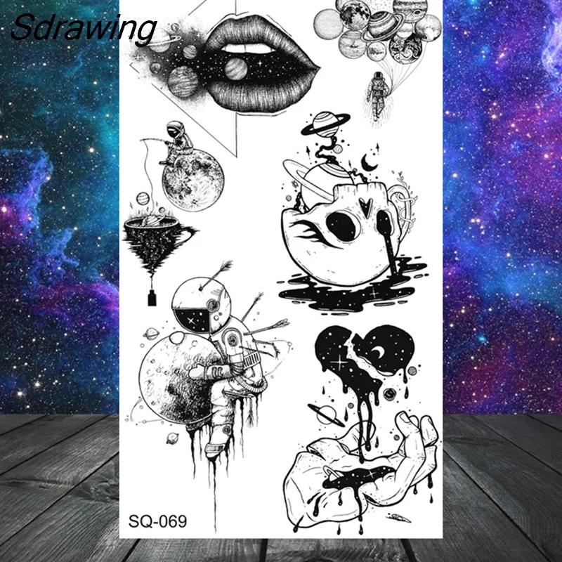 Sdrawing Bow Henna Crown Temporary Tattoos For Women Adult Girl Kids Butterfly Dream Catcher Fake Tattoo Neck Arm Hands Small Tatoo