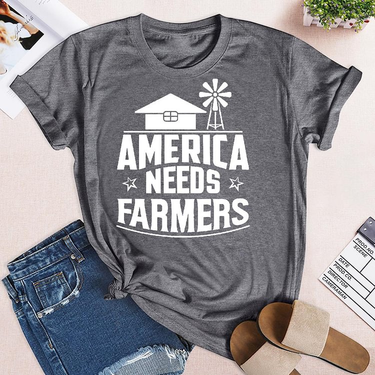 ANB - American needs farmer village life Retro Tee -04879