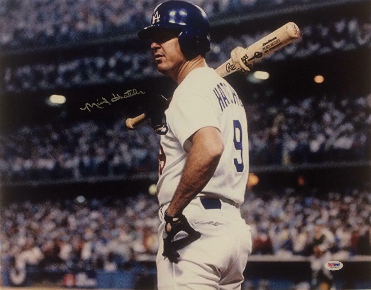 MICKEY HATCHER Signed 1988 World Series DODGERS Signed 16x20 Photo Poster painting ~ PSA/DNA COA