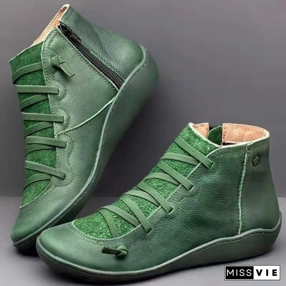 New Women Martin Boots Ankle Shoes Vintage Casual Shoes Brand Design Retro Handmade Women Boots