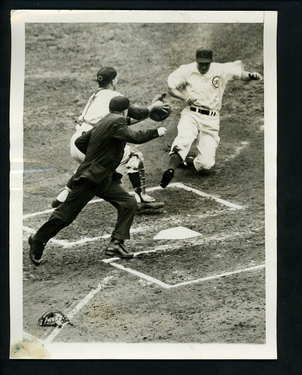 Andy Seminick Frank Baumholtz Babe Pinelli 1954 Press Photo Poster painting Reds Chicago Cubs