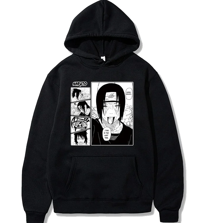 Naruto Uchiha Itachi Manga Style Sweatshirt Hoodie Top weebmemes