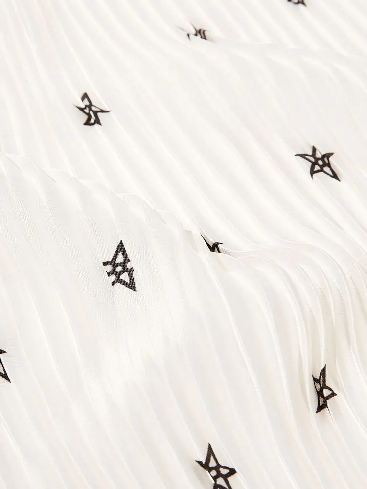 Star Pleated Bandana Scarf