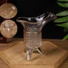 Emperor Cup New Chinese Antique Jue Cup Three-legged Wine Cup Retro Glass Duke Cup Creative Gradient Color Wine Set