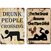 2pcs - Beer Warning Vintage Metal Signs(12*16Inch)  