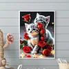 Diamond Painting-DIY Full Round Drill Flower Cat