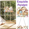 Diamond Painting Acrylic Single Side Drill Easter Lamb Pendant Charms Kits for Adults Home Window Decor
