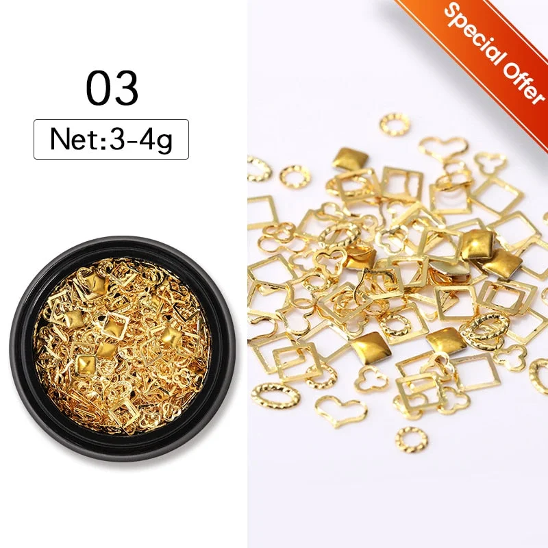 Butterfly Design Mixed Ultra-thin Hollow Metal Patch Snowflake DIY Jewelry Nail Art Decoration Metallic Nail Art Sequins Gem-Nail Inspo