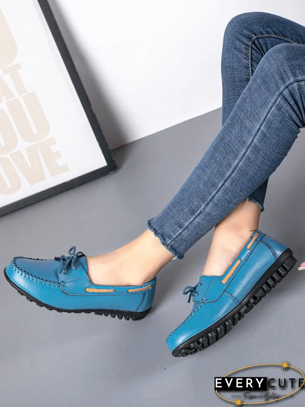 Retro Casual Simple Lace-up Flat Shoes