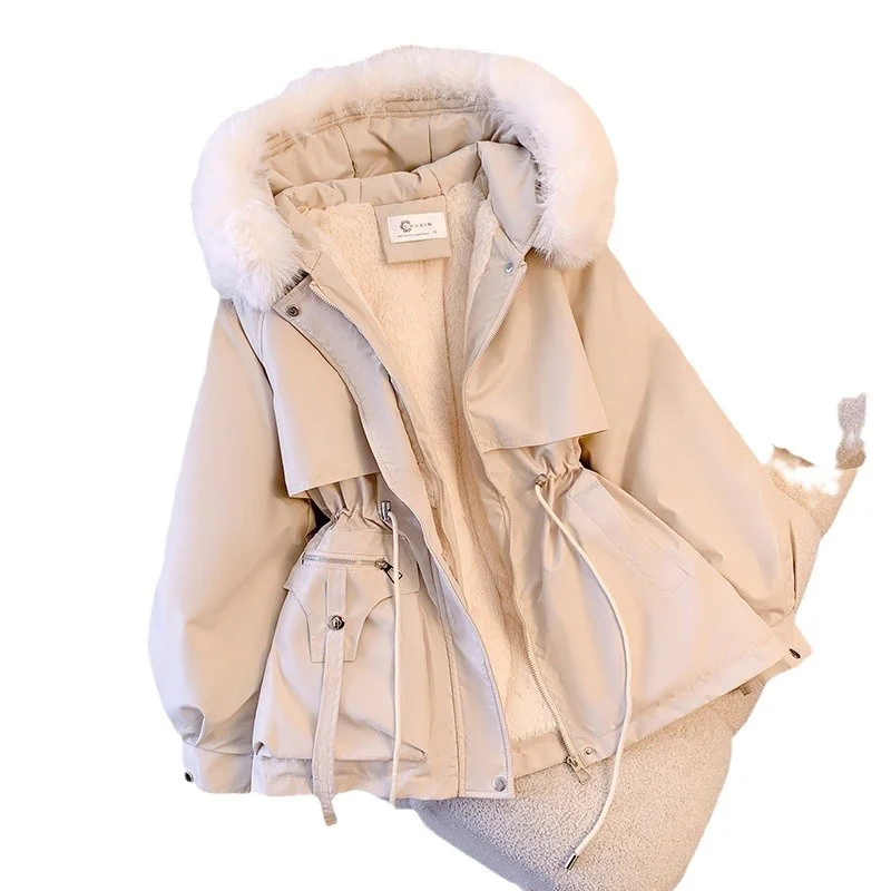 Toloer Short Style To Overcome The Female 2024 Winter New Korean Version Of Down Cotton Suit Thick And Velvet Large Size Warm Coat-Outfit Ideas