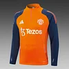 2024/2025 Manchester United Half-Pull Training Suit Orange Football Shirt 1:1 Thai Quality