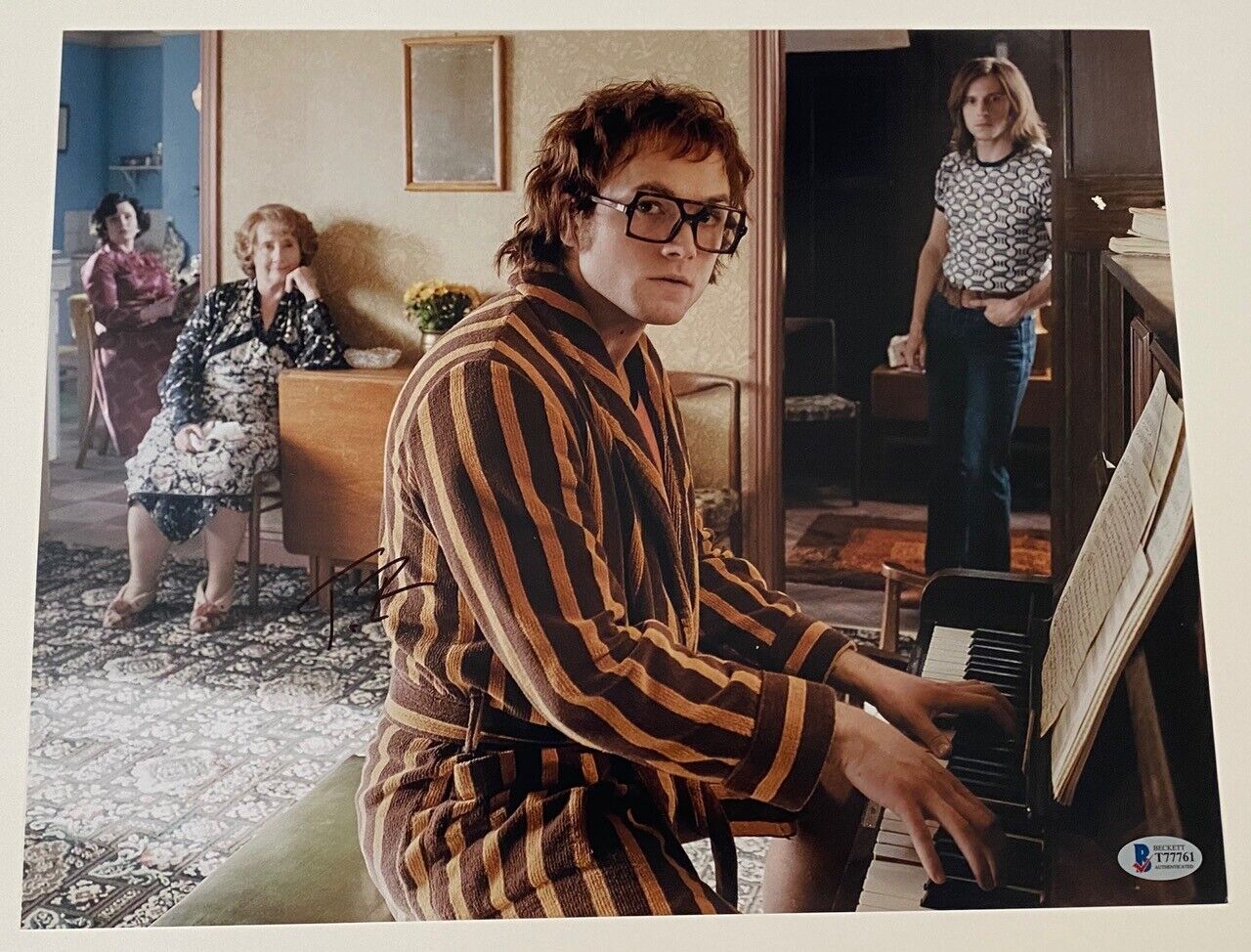 Taron Egerton Signed Autographed 11x14 Photo Poster painting ROCKETMAN Elton John Beckett COA