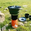 Foldable Portable Camping Cooker Pot Silicone Outdoor Kettle Cookware Tableware