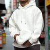 💥2025 New Arrivals!Men's Solid Color Drop Shoulder Long Sleeve Drawstring Pocket Casual Hoodie, Autumn/Winter