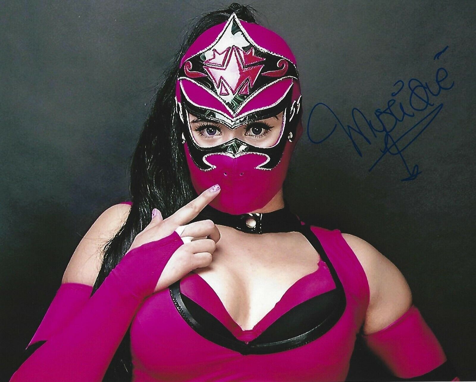 Mystique Signed 8x10 Photo Poster painting CMLL Lucha Libre Pro Wrestling Picture Autograph 45