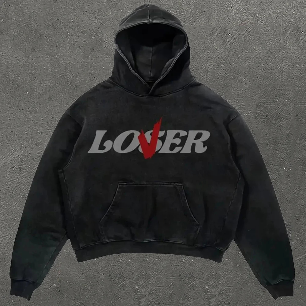 Loveciss®/ Casual Lover Print Long Sleeve Hoodie