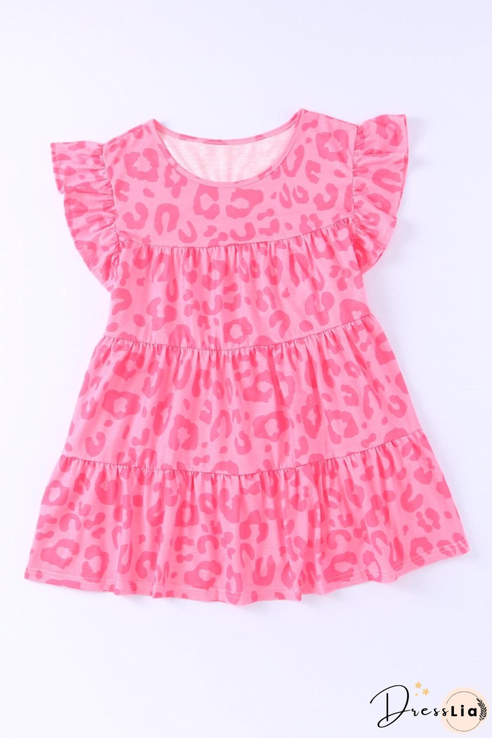 Leopard Print Ruffle Sleeve Tank Top for Stylish Women