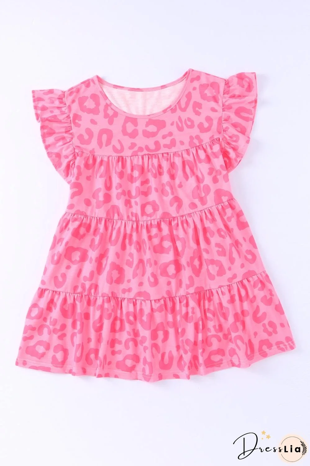 Leopard Print Ruffle Sleeve Tank Top for Stylish Women