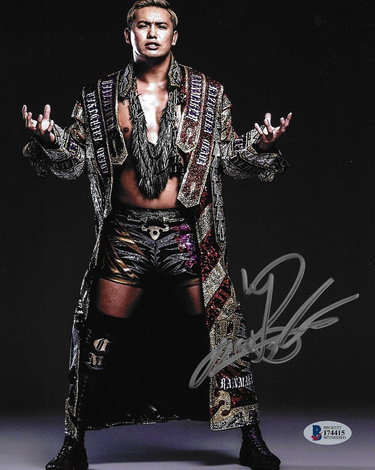 Kazuchika Okada Signed 8x10 Photo Poster painting BAS Beckett COA New Japan Pro Wrestling NJPW 9