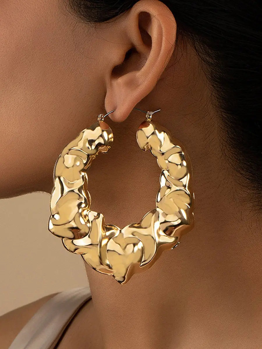 Metal Round Earrings