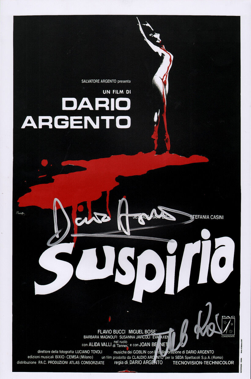 ~~ DARIO ARGENTO & UDO KEIR? Authentic Hand-Signed SUSPIRIA