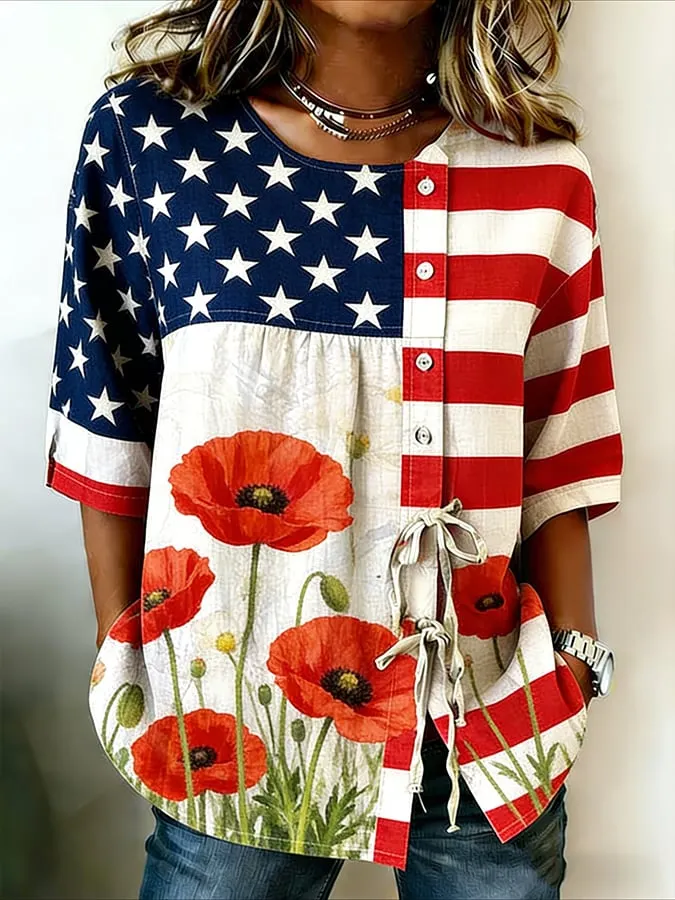 Women'S Casual Printed Shirt 