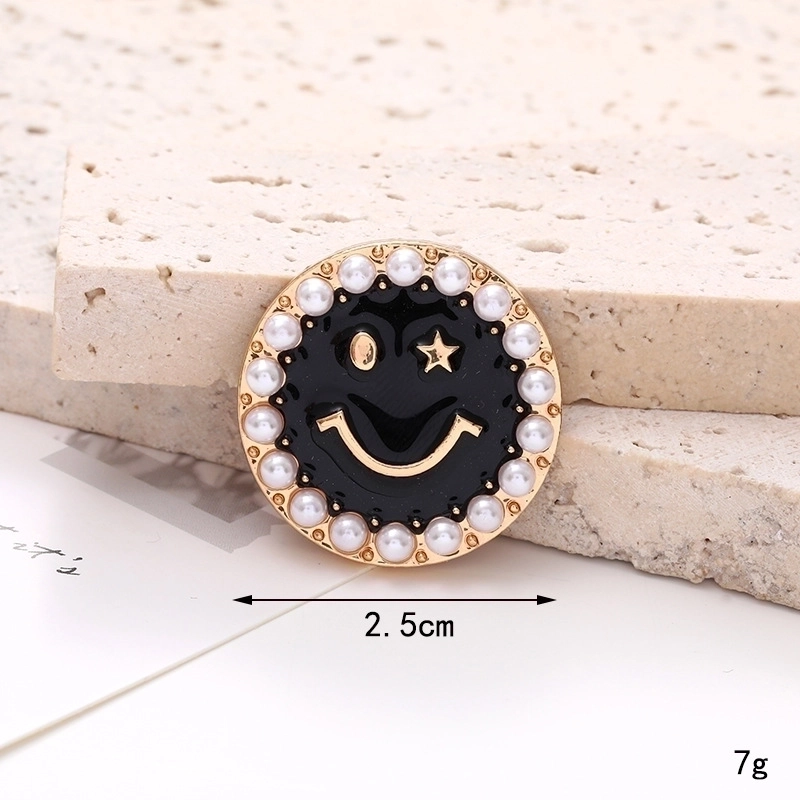 1 Piece 24 * 34mm 25*25mm Alloy Rhinestones Pearl Smile Face Flower Perfume Bottle Pendant
